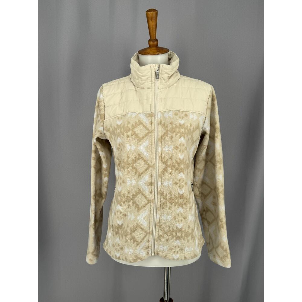 Ariat Jacket Womens XS Beige Prescott Fleece Southwestern Western Zip Outdoor